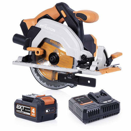 Evolution Cordless 18v EXT Li-Ion R165CCS-Li Circular Saw Inc Multi-Material Blade - Evolution Power Tools UK
