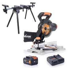 Evolution Cordless R185CMS-Li 185mm Compound Mitre Saw & Stand Bundle