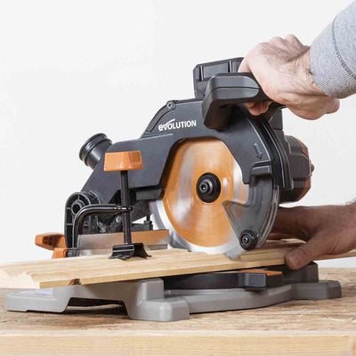 Evolution Cordless R185CMS-Li 185mm Compound Mitre Saw & Stand Bundle
