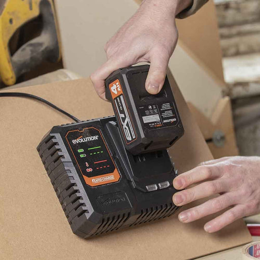 Evolution Cordless R18RCH-Li1 18v EXT Li-Ion Single Port Fast Charger - Evolution Power Tools UK