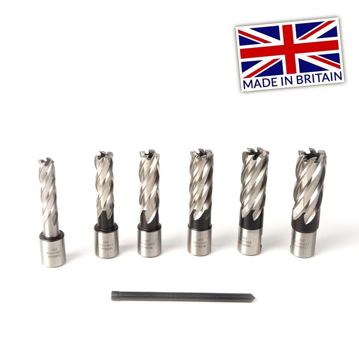 Evolution Cyclone Annular Mag Drill Cutter Kit 6-Piece 50mm Depth