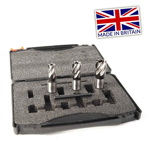 Evolution Cyclone Premium 3-Piece Mag Drill Cutter Kit (25mm depth) - Evolution Power Tools UK