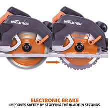 Evolution R185CCSX+ 185mm Circular Saw with TCT Multi-Material Cutting Blade (Refurbished - Like New)