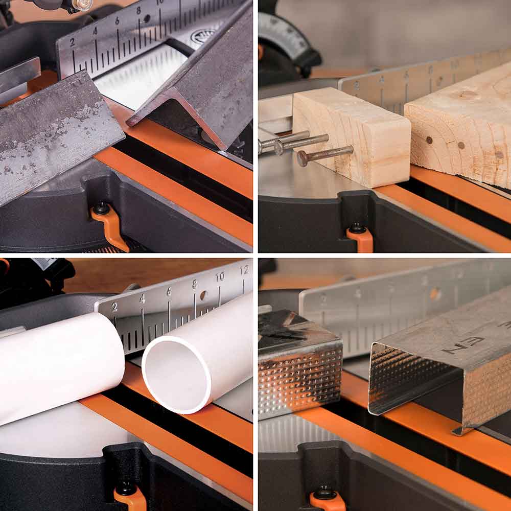 Evolution R185SMS+ 185mm Sliding Mitre Saw & Stand Bundle