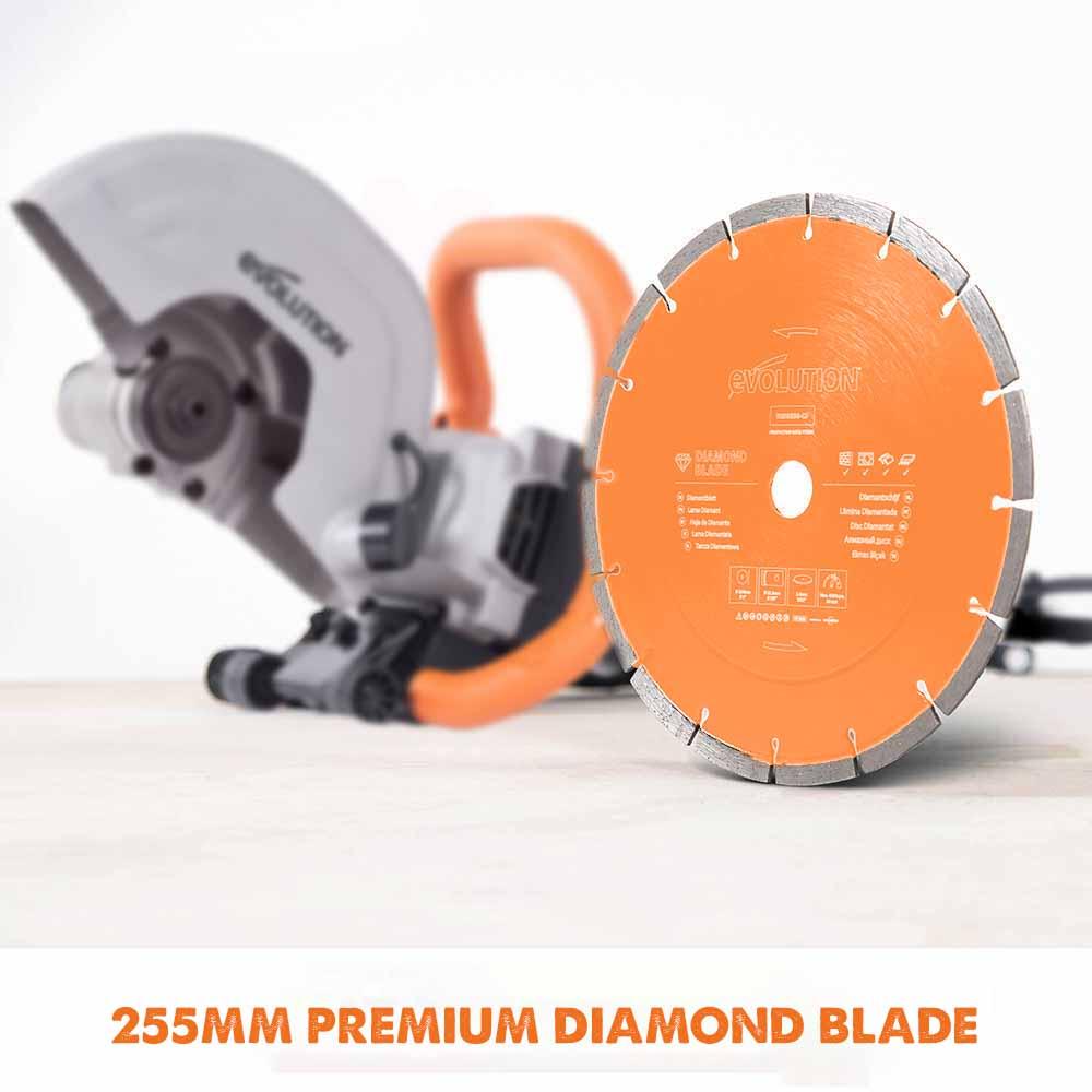 Evolution R255DCT Diamond Disc Cutter Blade Variety Pack 22.2mm Bore