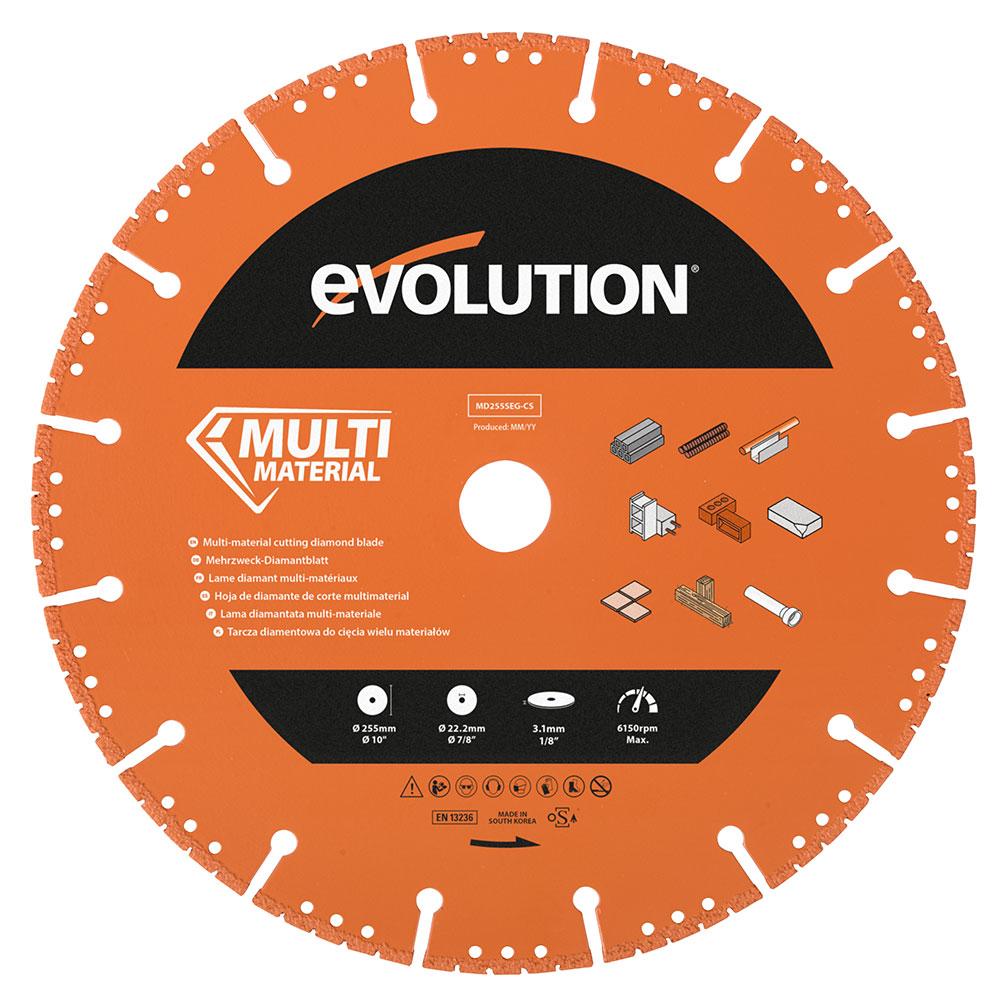 Evolution R255DCT Diamond Disc Cutter Blade Variety Pack 22.2mm Bore