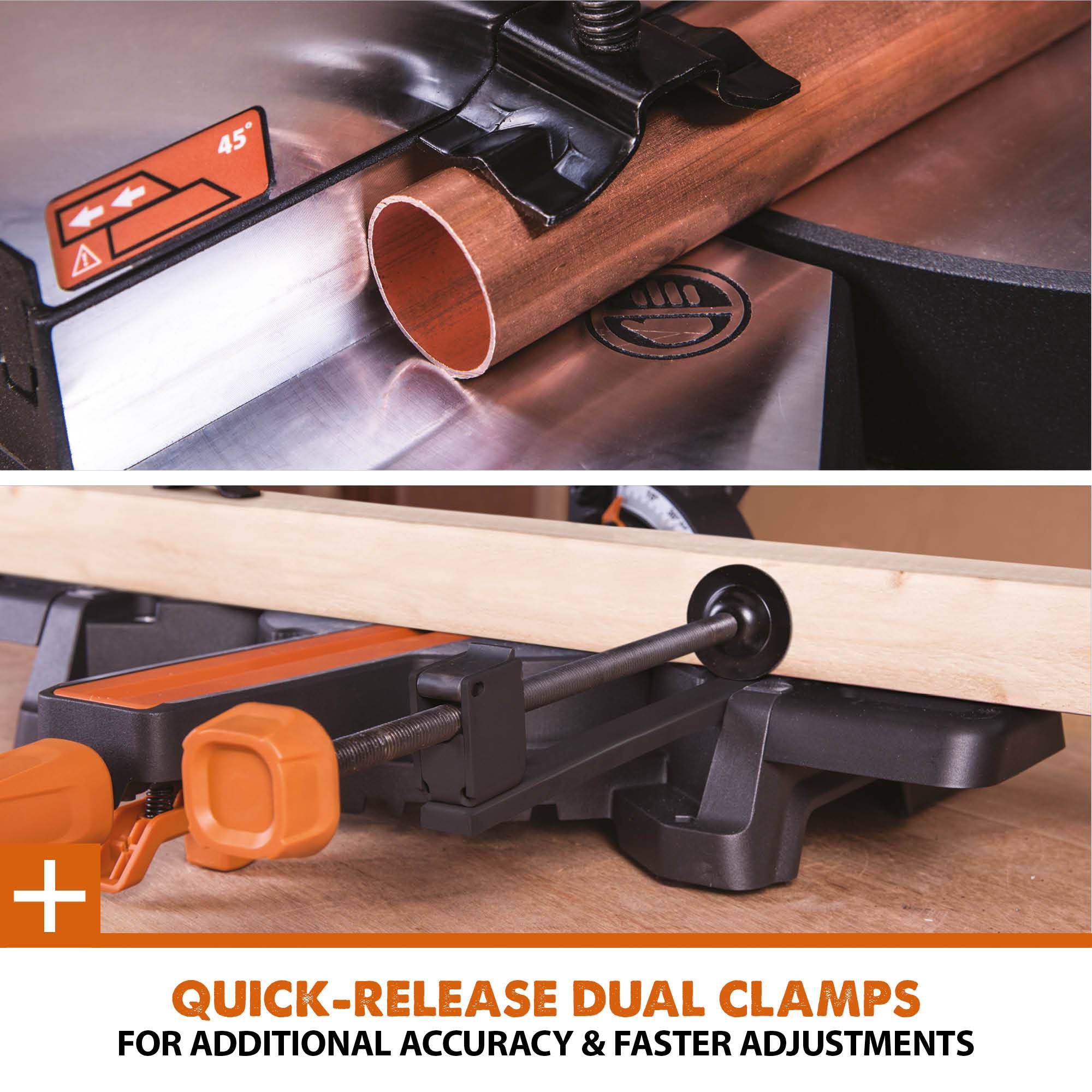 Evolution R255SMS+ 255mm Sliding Compound Mitre Saw & Stand Bundle