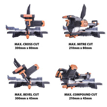 Evolution R255SMS+ 255mm Sliding Compound Mitre Saw & Stand Bundle