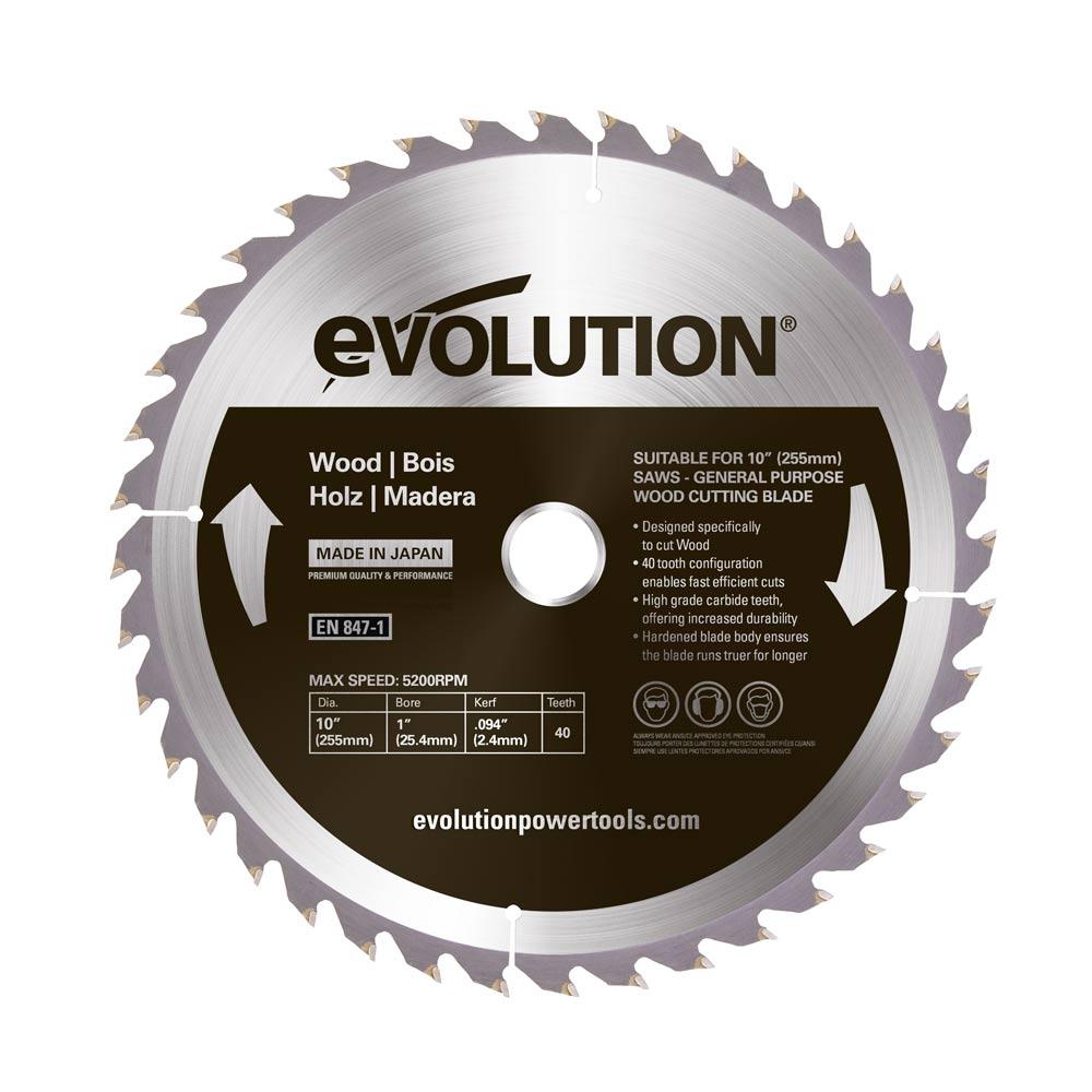 Evolution R255SMS-DB+ 255mm Double Bevel Mitre Saw & Stand Bundle