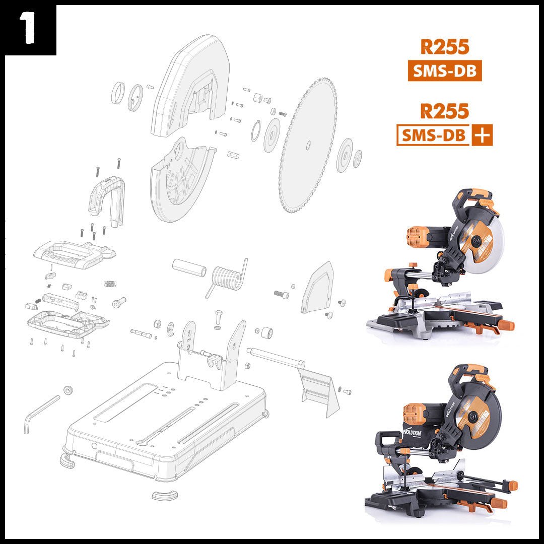 Pièces détachées pour Evolution R255SMS et R255SMS+ (section tête)