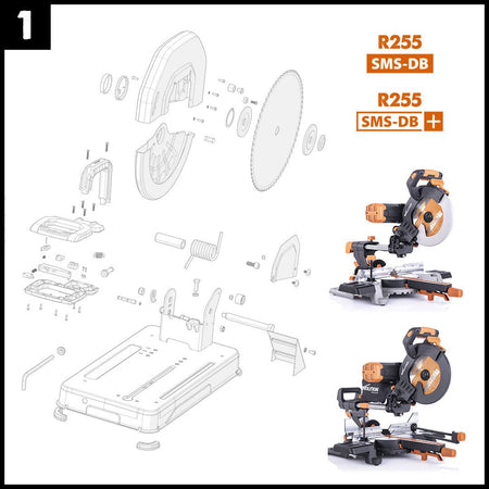 Evolution R255SMS & R255SMS+ Spare Parts (Head Section)