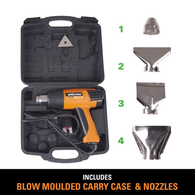 Evolution HDG200 Professional Adjustable 2,000 Watt Digital Heat Gun with LCD Screen(230v)