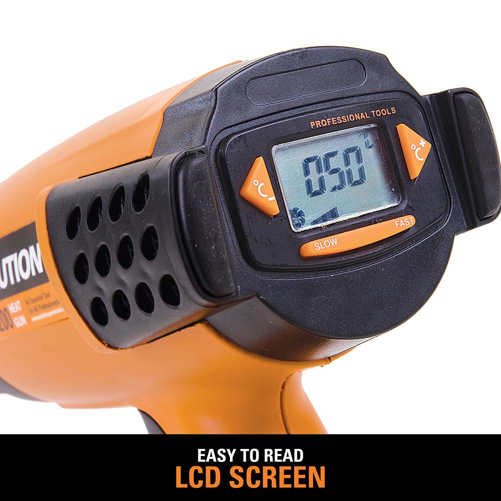 Evolution HDG200 Professional Adjustable 2,000 Watt Digital Heat Gun with LCD Screen(230v)