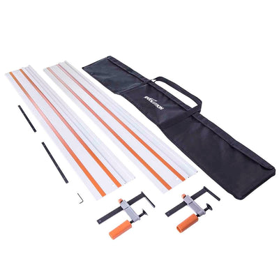 Evolution S210CCS 210mm Heavy Duty Metal Cutting Circular Saw Track Adaptor & 2.8m 2-Piece Track Kit Bundle