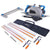 Evolution S210CCS 210mm Heavy Duty Metal Cutting Circular Saw Track Adaptor & 2.8m 2-Piece Track Kit Bundle