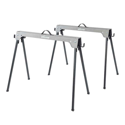 Evolution Metal Saw Horse With Folding Legs (Twin-Pack) - Evolution Power Tools UK