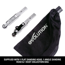 Ponceuse à bande fine électrique Evolution 400 W, lime électrique 230 V avec 3 bandes abrasives