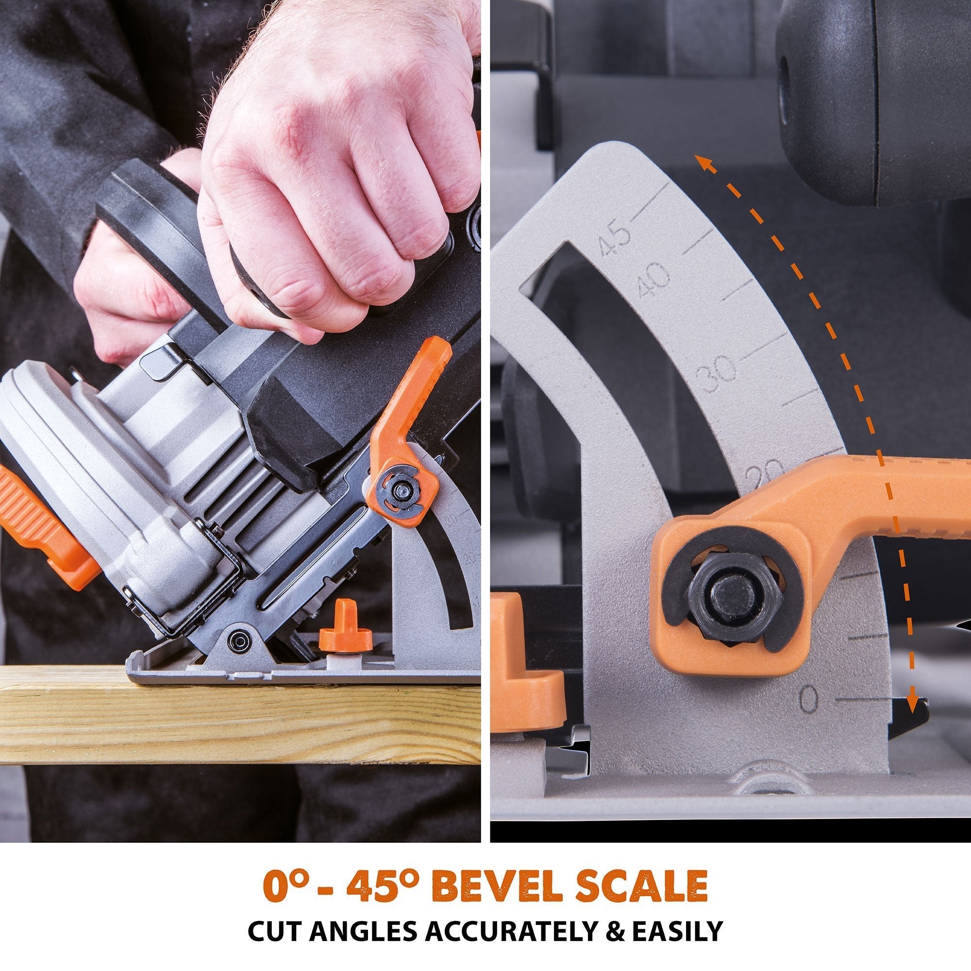 Scie circulaire Evolution R165CCSL 165 mm avec lame de coupe multi-matériaux TCT