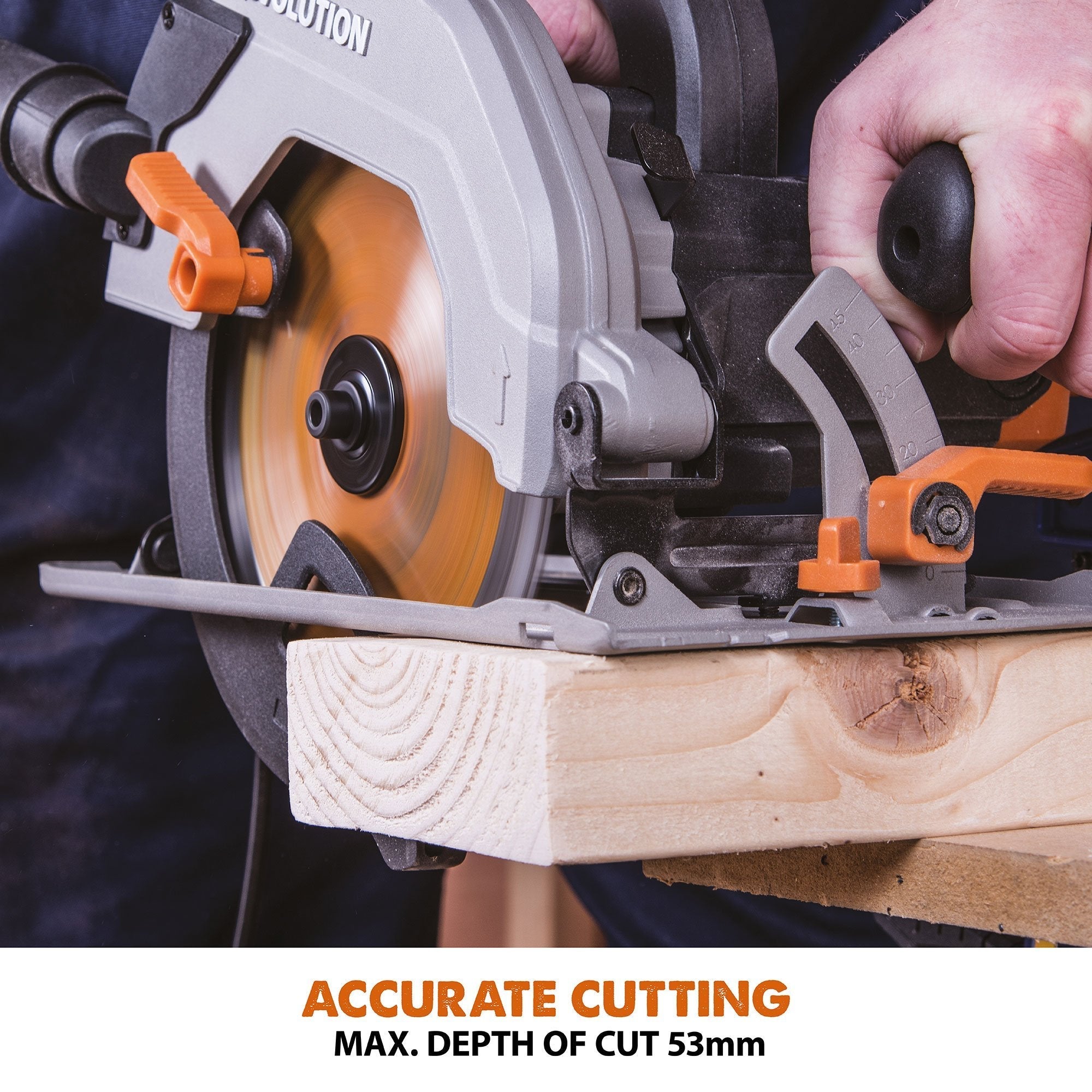 Scie circulaire Evolution R165CCSL 165 mm avec lame de coupe multi-matériaux TCT