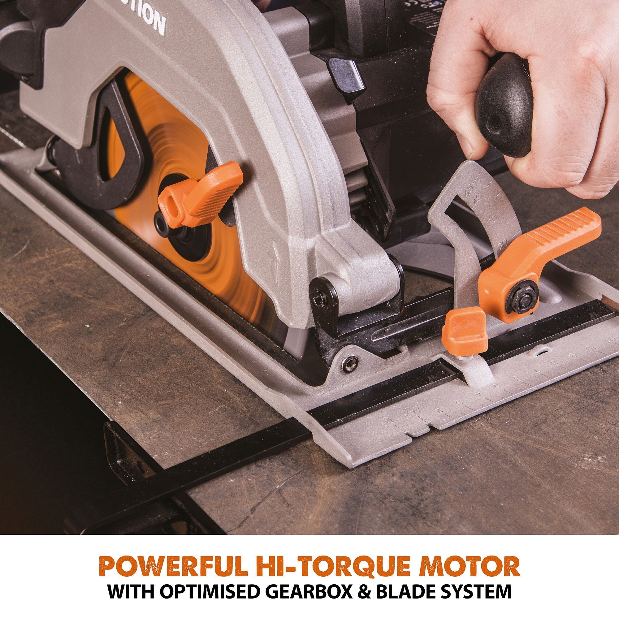 Scie circulaire Evolution R165CCSL 165 mm avec lame de coupe multi-matériaux TCT