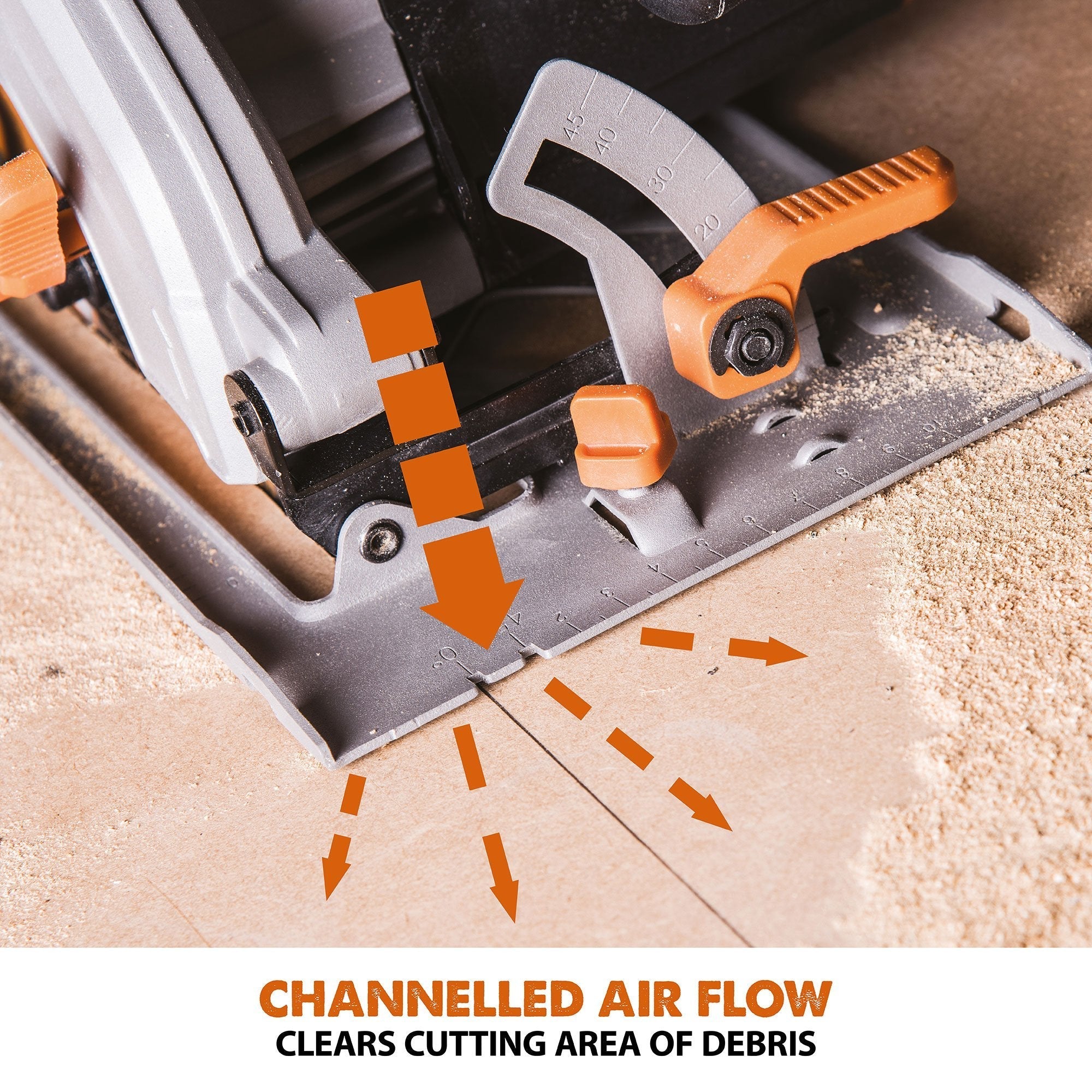 Scie circulaire Evolution R165CCSL 165 mm avec lame de coupe multi-matériaux TCT