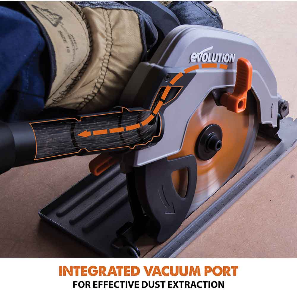 Scie circulaire Evolution R185CCSL 185 mm avec lame de coupe multi-matériaux TCT