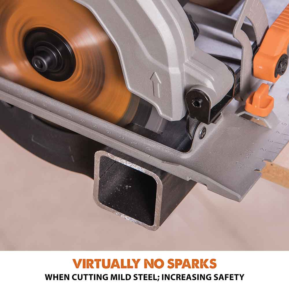 Scie circulaire Evolution R185CCSL 185 mm avec lame de coupe multi-matériaux TCT