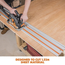 Evolution R185CCSX+ Handheld Circular Saw and 1.4m Track Bundle (2x700mm)