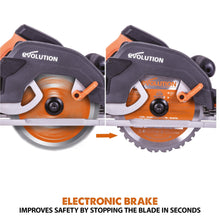 Evolution R185CCSX+ Handheld Circular Saw and 1.4m Track Bundle (2x700mm)