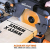 Evolution R210SMS+ 210mm Sliding Compound Mitre Saw With TCT Multi-Material Cutting Blade