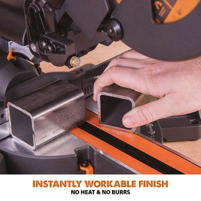 Evolution R210SMS+ 210mm Sliding Compound Mitre Saw With TCT Multi-Material Cutting Blade