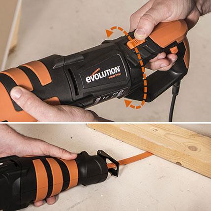 Evolution R230RCP 850W Reciprocating Saw with 4 Blades (230v)