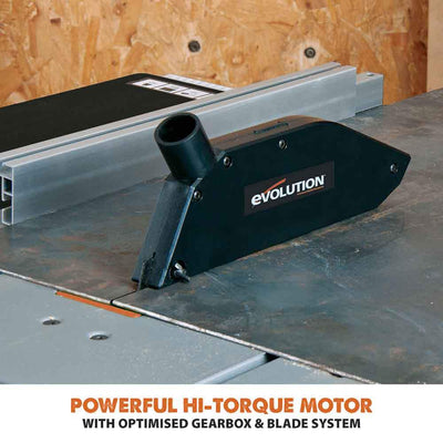 Evolution R255MTS 255mm Table Saw With TCT Multi-Material Cutting Blade (230v)