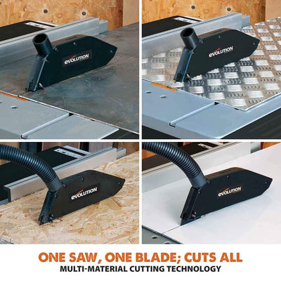 Evolution R255MTS 255mm Table Saw With TCT Multi-Material Cutting Blade (230v)