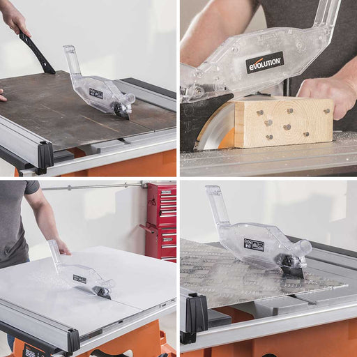 Evolution R255PTS 255mm Table Saw With TCT Multi-Material Cutting Blade - Evolution Power Tools UK