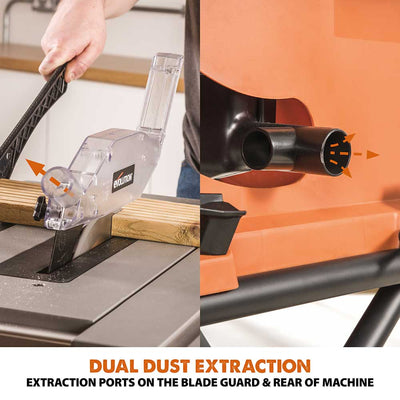 Evolution R255PTS 255mm Table Saw With TCT Multi-Material Cutting Blade