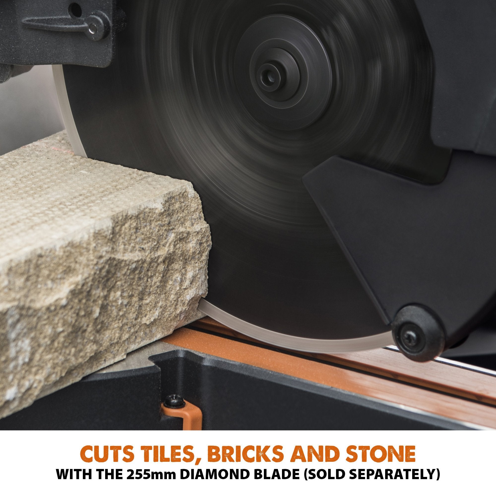 Evolution R255SMS-DB+ 255mm Double Bevel Sliding Compound Mitre Saw with 40T Wood Blade and 28T Multi-Material TCT Blade