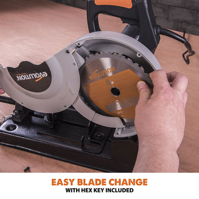 Evolution RAGE4 - 185mm Chop Saw with TCT Multi-material Cutting Blade