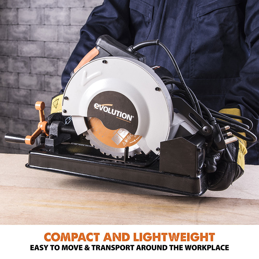 Evolution RAGE4 - 185mm Chop Saw with TCT Multi-material Cutting Blade