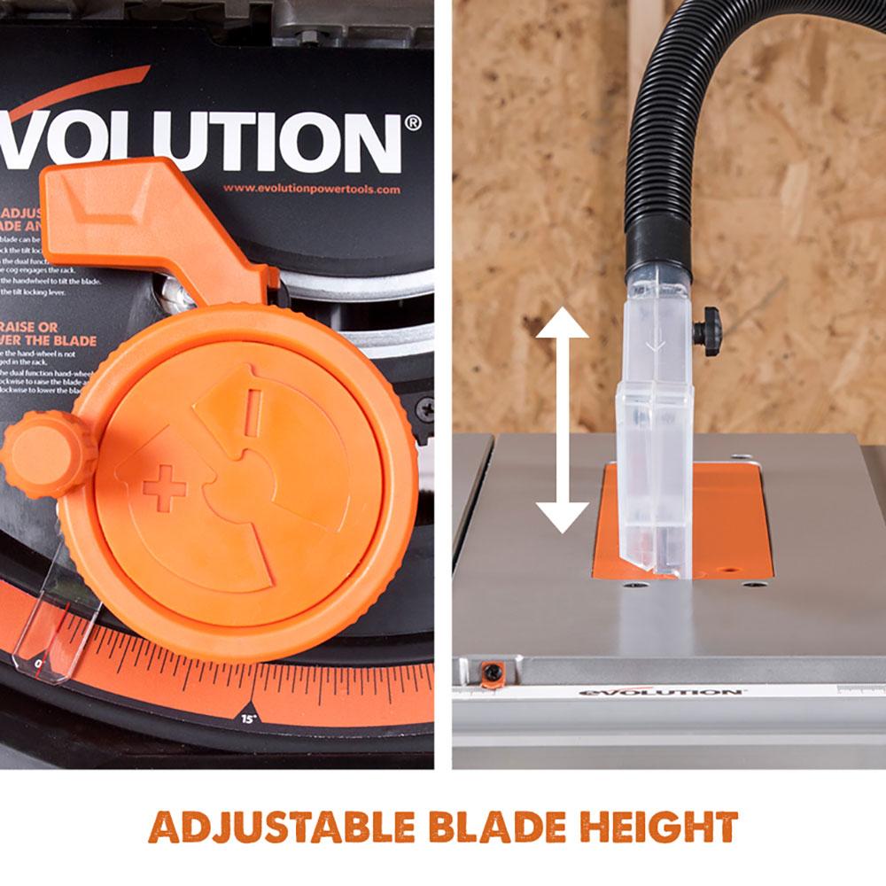 Evolution RAGE5-S 255mm Table Saw With TCT Multi-Material Cutting Blade (Refurbished - Like New)