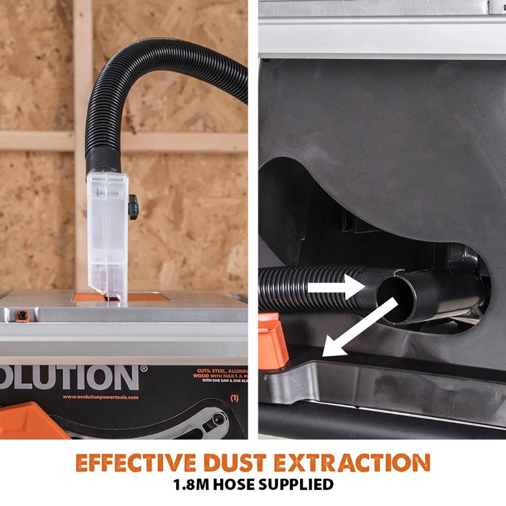 Evolution RAGE5-S 255mm Table Saw With TCT Multi-Material Cutting Blade (Refurbished - Like New)