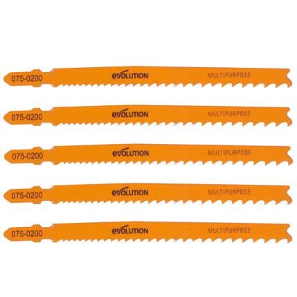 Evolution RAGE7-S Jigsaw Blades x5 - Evolution Power Tools UK