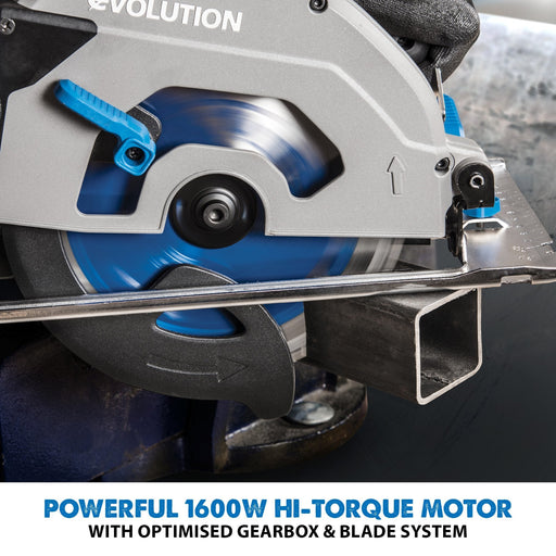 Evolution S185CCSL 185mm Circular Saw with TCT Mild Steel Cutting Blade - Evolution Power Tools UK